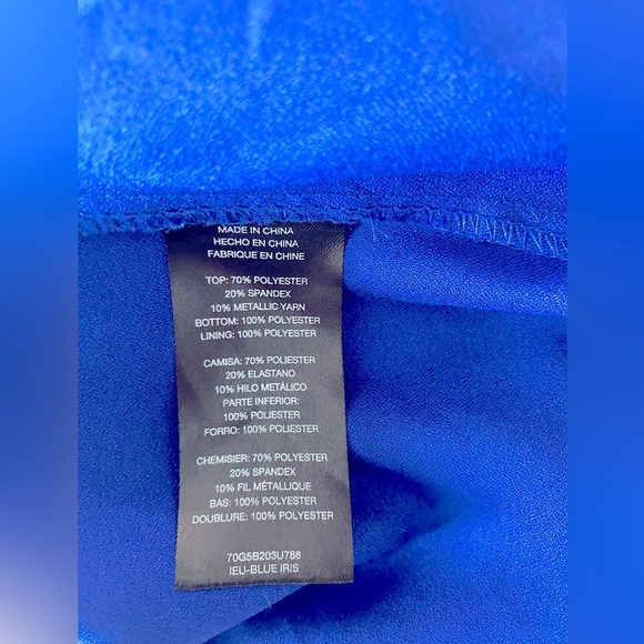 Blue and Silver Embroidered Mini Strapless Romper - Picture 10 of 10